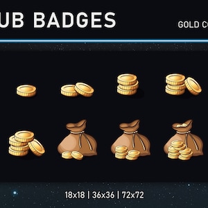 TWITCH Sub badges (Gold coins)