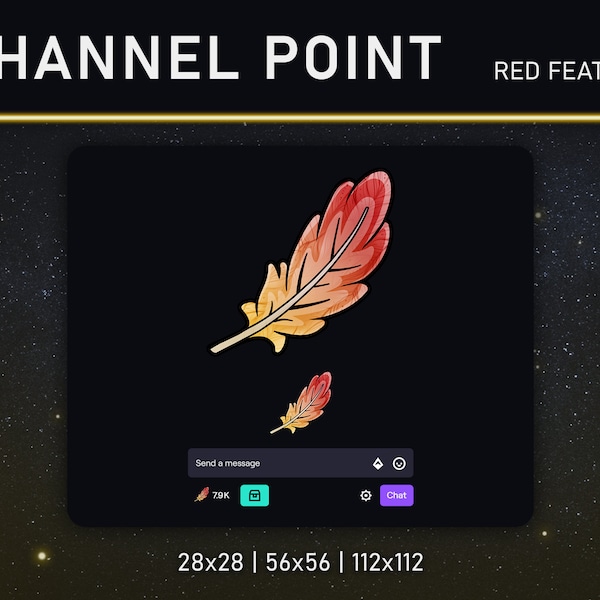 TWITCH Channel point/Emote (Red feather)