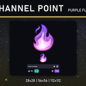 TWITCH Channel point/Emote (Purple Flame)