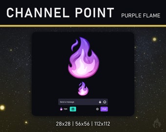 TWITCH-Kanalpunkt/Emote (Lila Flamme)