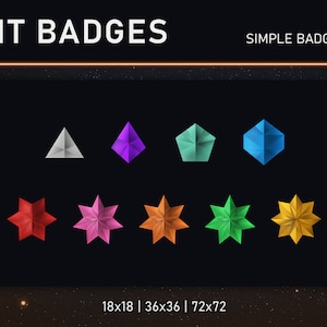 TWITCH bit badges / cheer badges (Simple badge part1)