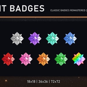 TWITCH bit badges / cheer badges (Classic badges remastered part2)
