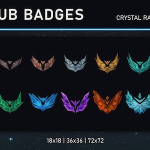 TWITCH Sub badges (Crystal ranks)