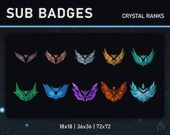 TWITCH Sub badges (Crystal ranks)