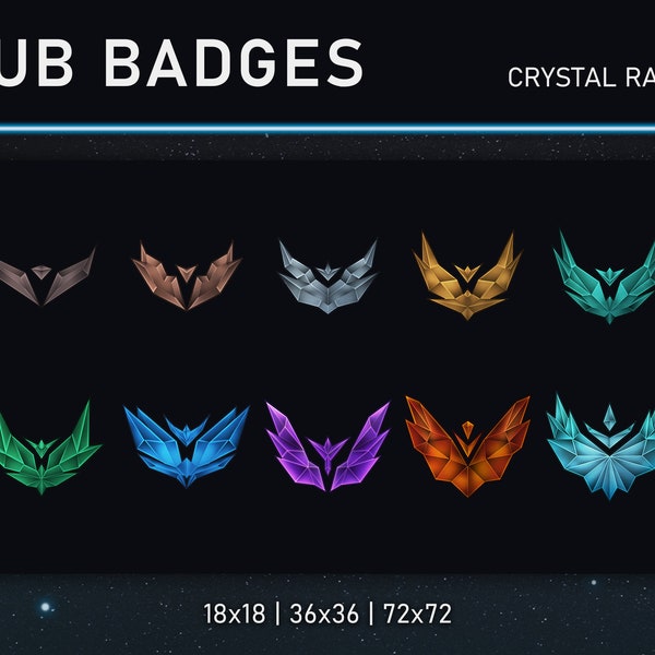 TWITCH Sub badges (Crystal ranks)