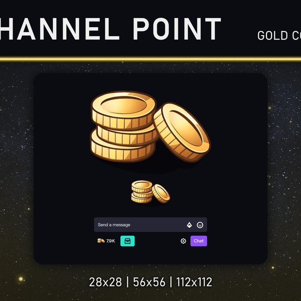 TWITCH Channel point/Emote (Gold coins)