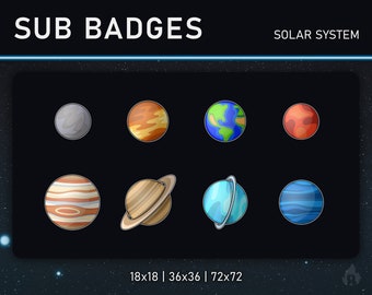 TWITCH Sub badges (Solar System)