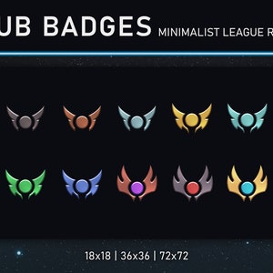 TWITCH Sub badges (Minimalist league ranks)