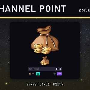 TWITCH Channel point/Emote (Coins bag)