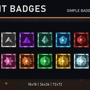 TWITCH bit badges / cheer badges (Simple badges part3)