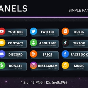 TWITCH Panels (Single) - 12 panels