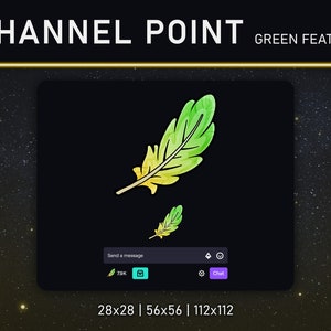 TWITCH Channel point/Emote (Green feather)