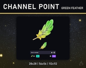 TWITCH-Kanalpunkt/Emote (Grüne Feder)