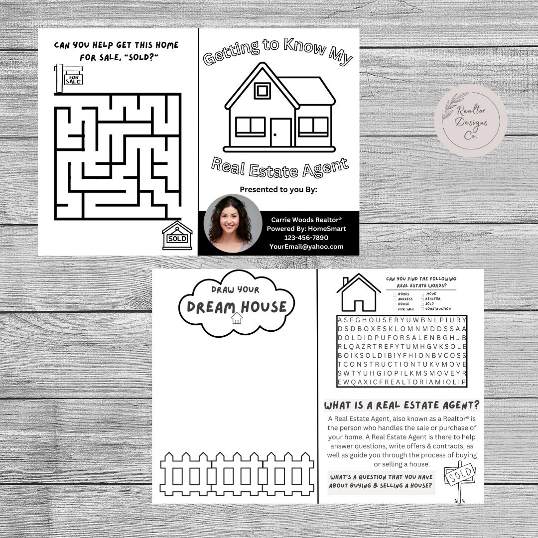 Real Estate Kids | Open House Activities | Real Estate Coloring Pages ...