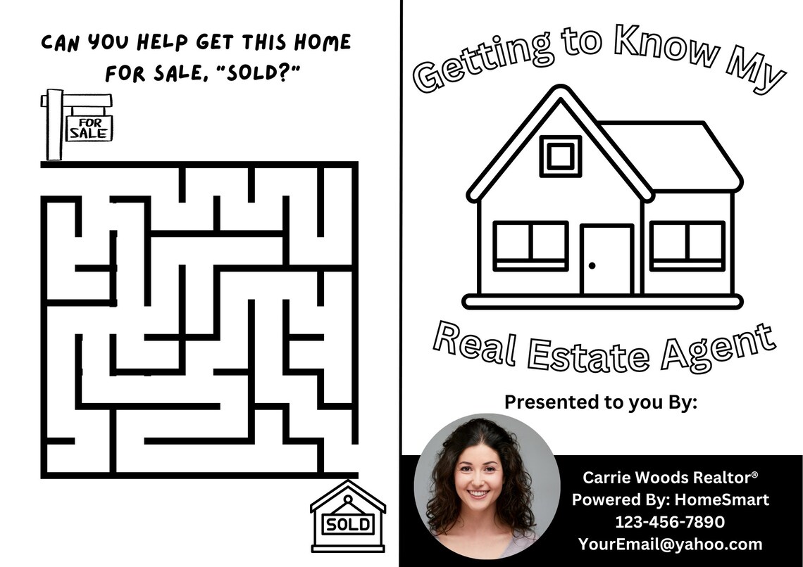 Real Estate Kids | Open House Activities | Real Estate Coloring Pages ...