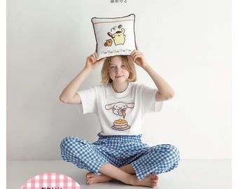 Cross Stitch Patterns | Sanrio Cinnamoroll and Pompompurin Cross-Stitch Book – by Noriko So | Japanese Book