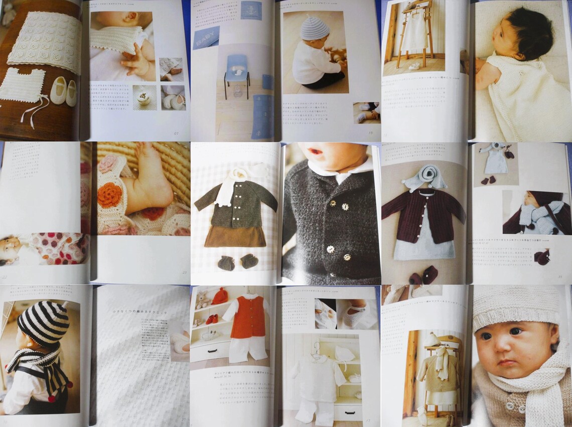 5 Knit & Crochet OUTLET BOOKS #8: For Babies and Children // With Photos And Diagrams - JAPANESE Print Book 画像 2