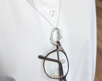 Japan CLOVER Antique Style Eyeglass Chain (Boxed) | Porte Bonheur | Lily of the Valley | Made in Japan | Cross-Stitch & Knitting