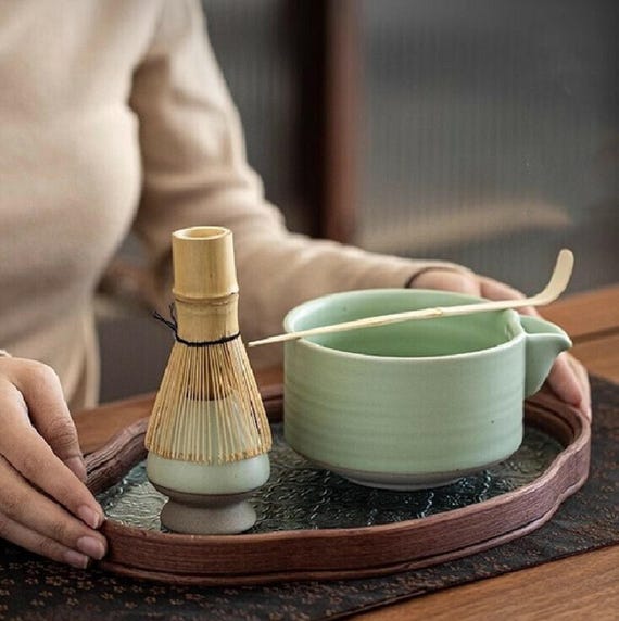 Fouets à Matcha PARAFUL Service à Thé Matcha, Bol à Matcha Et Fouet, Kit De Démarrage Kit A Matcha