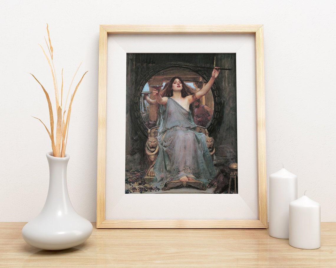 Circé offrant la coupe à Ulysse / John William Waterhouse Etsy France