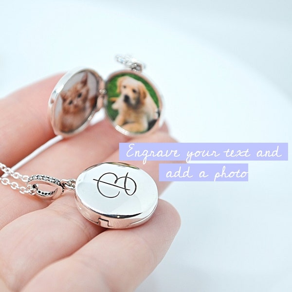 Personalized Locket Necklace , Personalized Name Necklace, Engraved Locket Necklace, Personalized Jewelry, Custom Locket, Sterling Silver