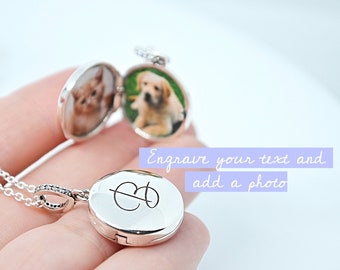 Personalized Locket Necklace , Personalized Name Necklace, Engraved Locket Necklace, Personalized Jewelry, Custom Locket, Sterling Silver