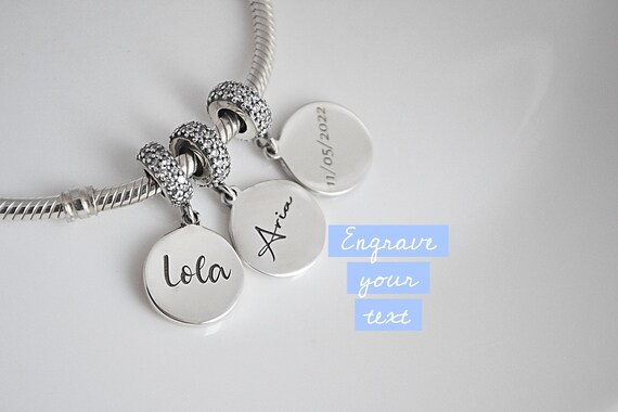 Custom engraved charm sale