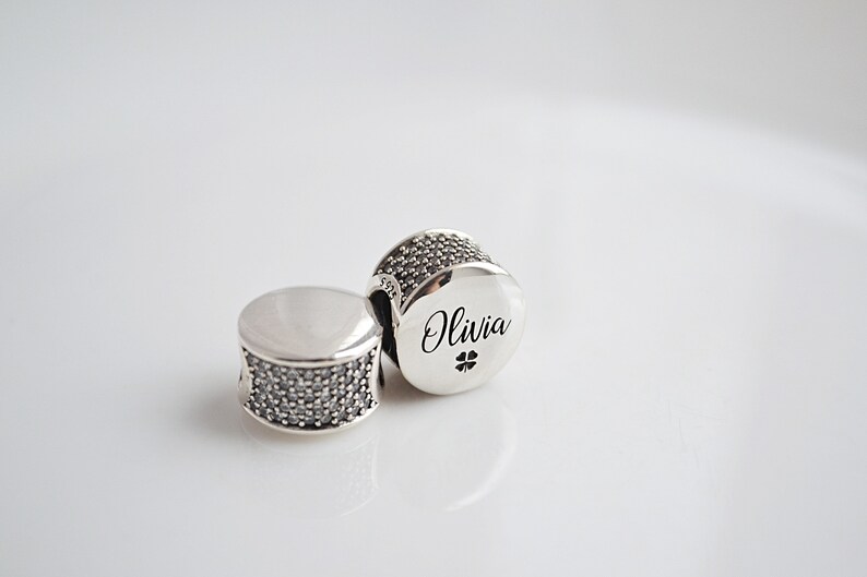 Custom Engraved Charm Personalized Charm Personalized Name Etsy