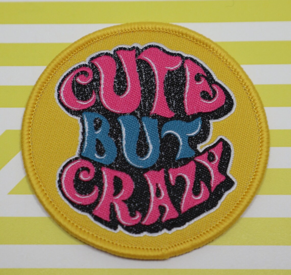 Cute But Crazy Sew on Patch //Cute Patch // Dog Gifts // Dog Etsy