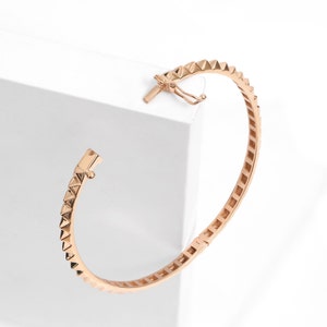 14K ( Custom18K ) Bangle Bracelet / Primad Bangle / Yellow, White or Rose Gold Options /  Gold Bracelet