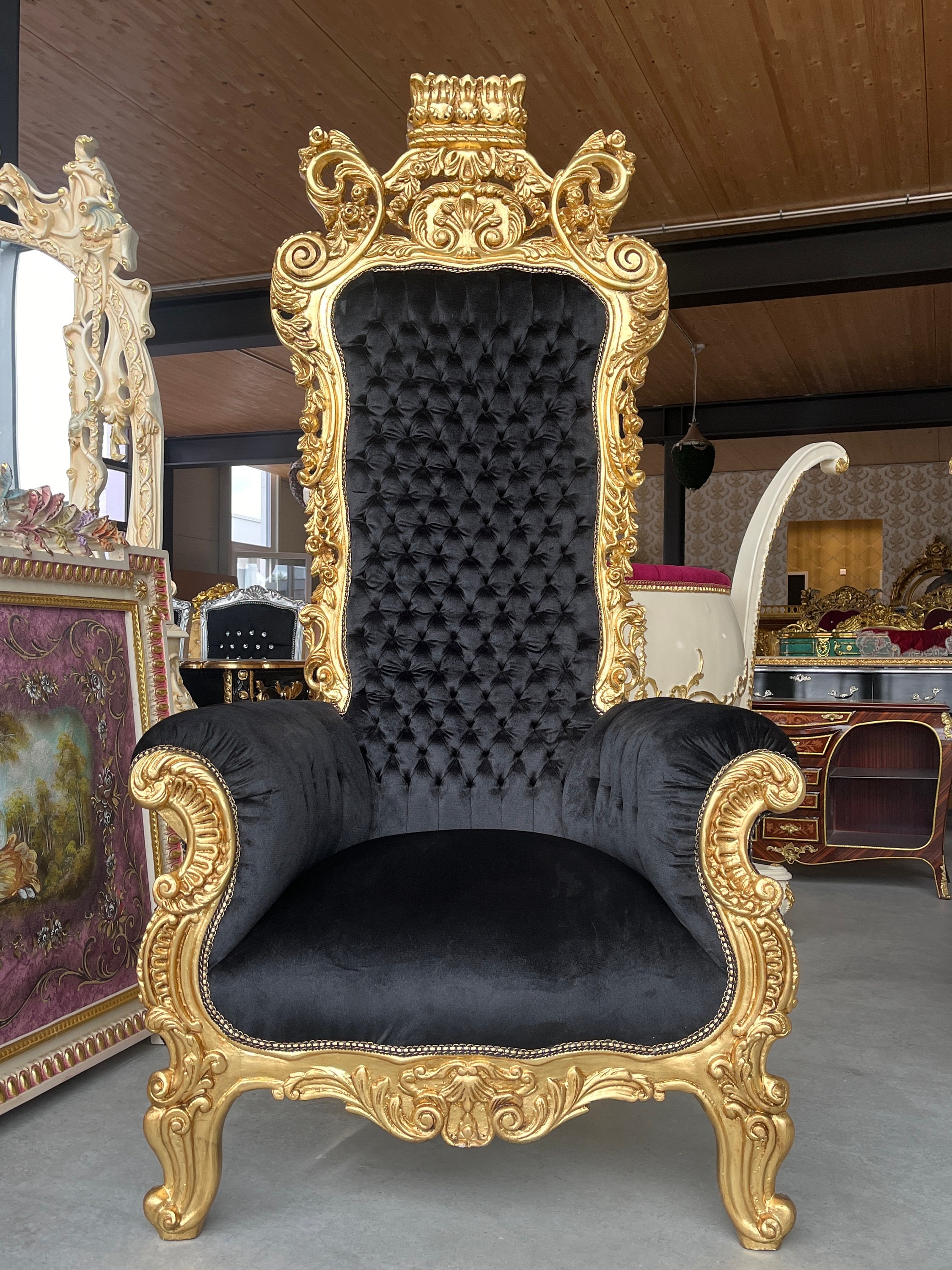 Gold Throne Chairs Etsy UK