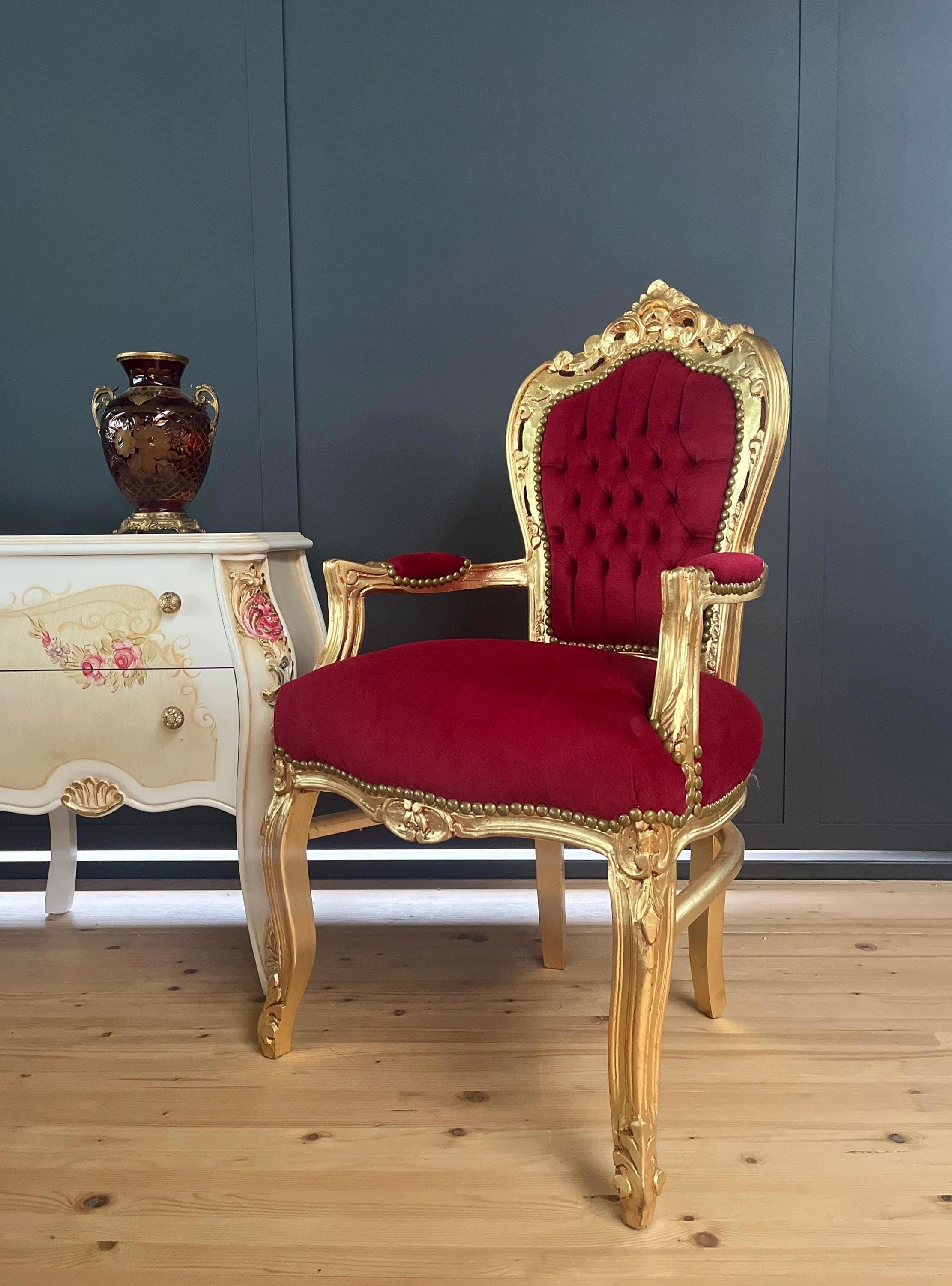 Fauteuil / canapé / canapé baroque vintage rose poudré