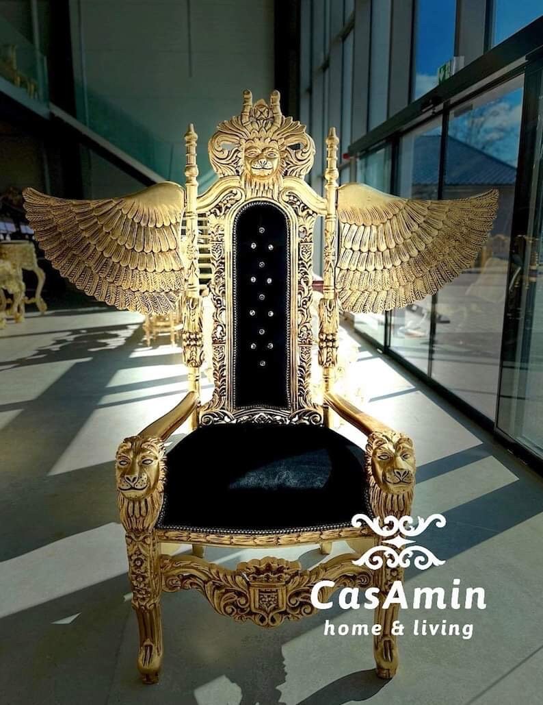 Huge Armchair Gold for Display Window King Throne Gold Lion Shape for Special Event Gold Throne Lion King With Wings Niche Decor for Bar Etsy Canada