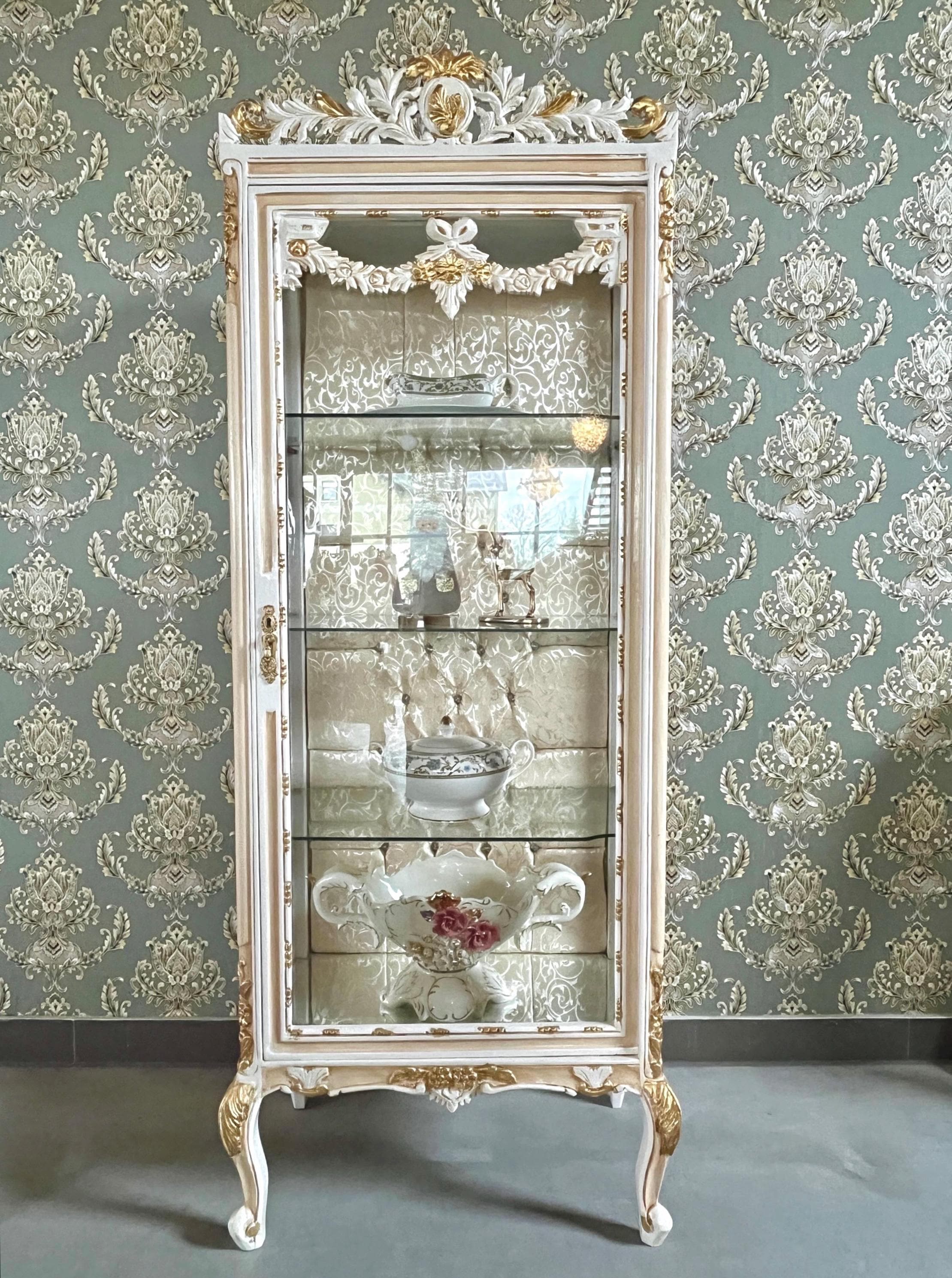 Display Cabinet French Louis XV Style Showcase Antique