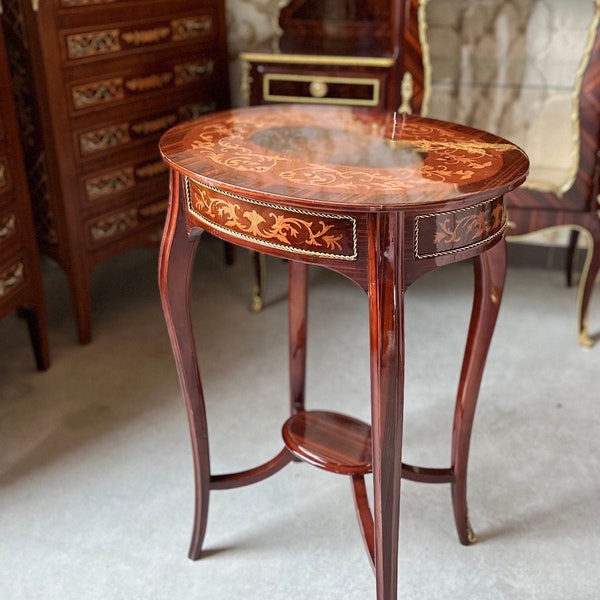 Table d'appoint Table basse en bois Table baroque faite main Petite table française