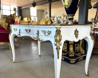 Limitierter handgefertigter Deluxe-Schreibtisch im Barockstil/ Limited Deluxe Desk in French Baroque Style