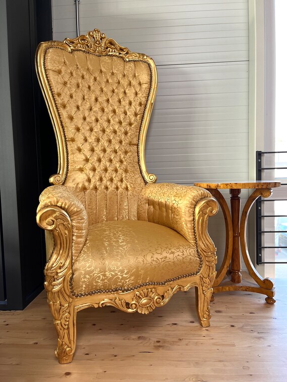 Big Sofa Chair Gold Surprise Party Huge Armchair French Baroque Style Chair for Special Event Etsy Canada