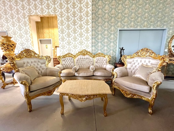 Vintage style sofa set discount