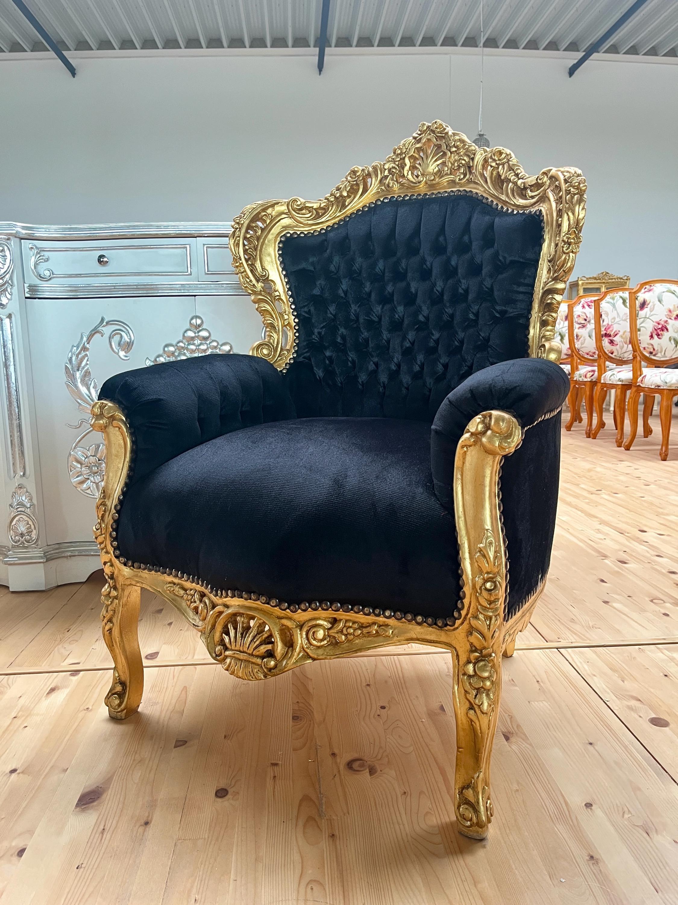 Poltrona Trono Real Leopardata Sedia Trono Sedia Barocca Italia