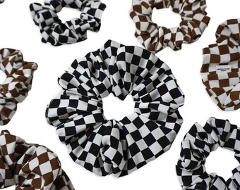 Checkered Scrunchie | Checkered Print | Oversized scrunchies | Hair accessories | xxl scrunchie