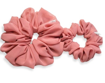 Pink Chiffon Scrunchie | Oversized & Regular scrunchies | | xxl scrunchie | Hair accessories