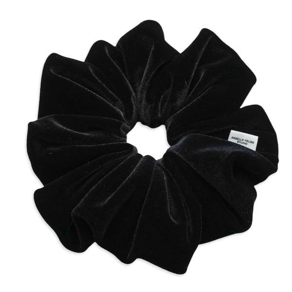 Black Velvet Scrunchie  | xxl scrunchie | Oversized & Basic Scrunchies