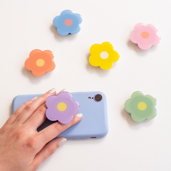 Flower cell phone reef made of epoxy resin in 6 different colors