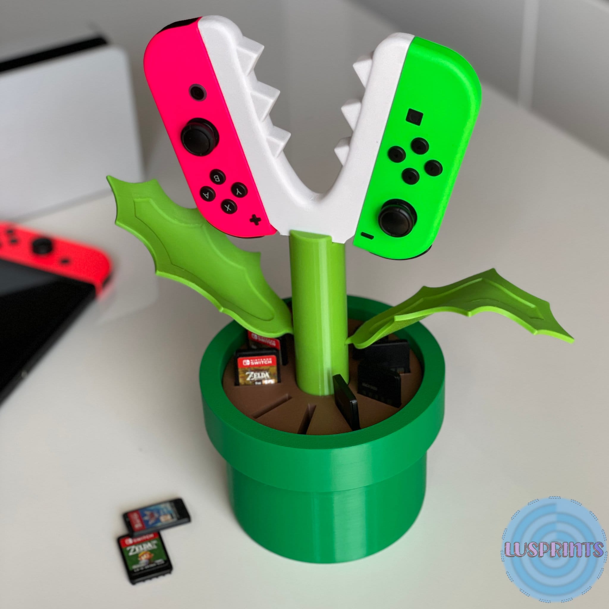 Piranha Plant Joycon Grip | Nintendo Switch Cartridge Holder - Etsy