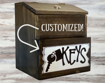 Personalized Wood Box / Wooden Stash Box / Wooden Money Box / Custom Wooden Box / Church Offering / Wood Mailbox / Unique Tip Jar