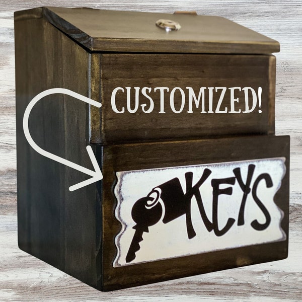 Personalized Wood Box / Wooden Stash Box / Wooden Money Box / Custom Wooden Box / Church Offering / Wood Mailbox / Unique Tip Jar