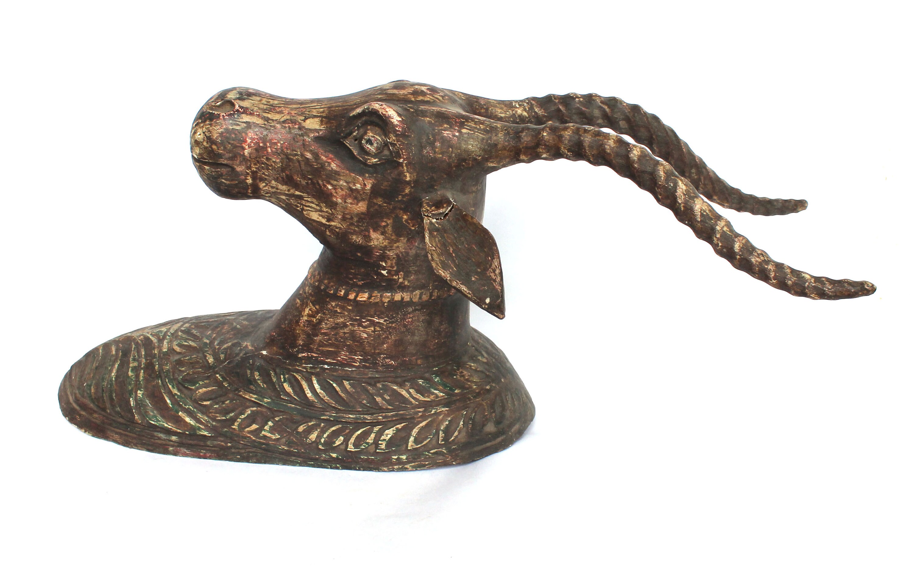 1800 Jahrhundert Holz Hirsch Kopf Wandbehang handgemachte | Etsy