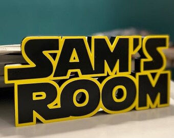 Personalized Custom Star Wars Nameplate / 3D Printed Name Plate, Starwars Name - Great Streamer Gift! Gift for Streamer