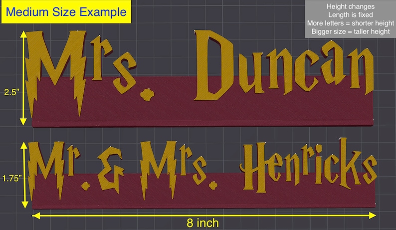 Custom Hogwarts-Inspired Style Name Plate, Personalized Gifts for Wizards Perfect for Teacher Name Plates, Desk Plate, Cake Toppers image 2