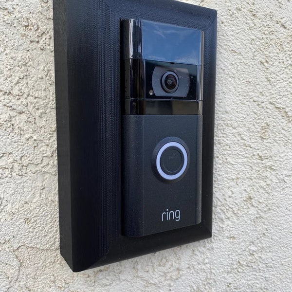 Ring Bling Video Doorbell Simple Frame | Security Doorbell Mount Cover and Plate Adapter